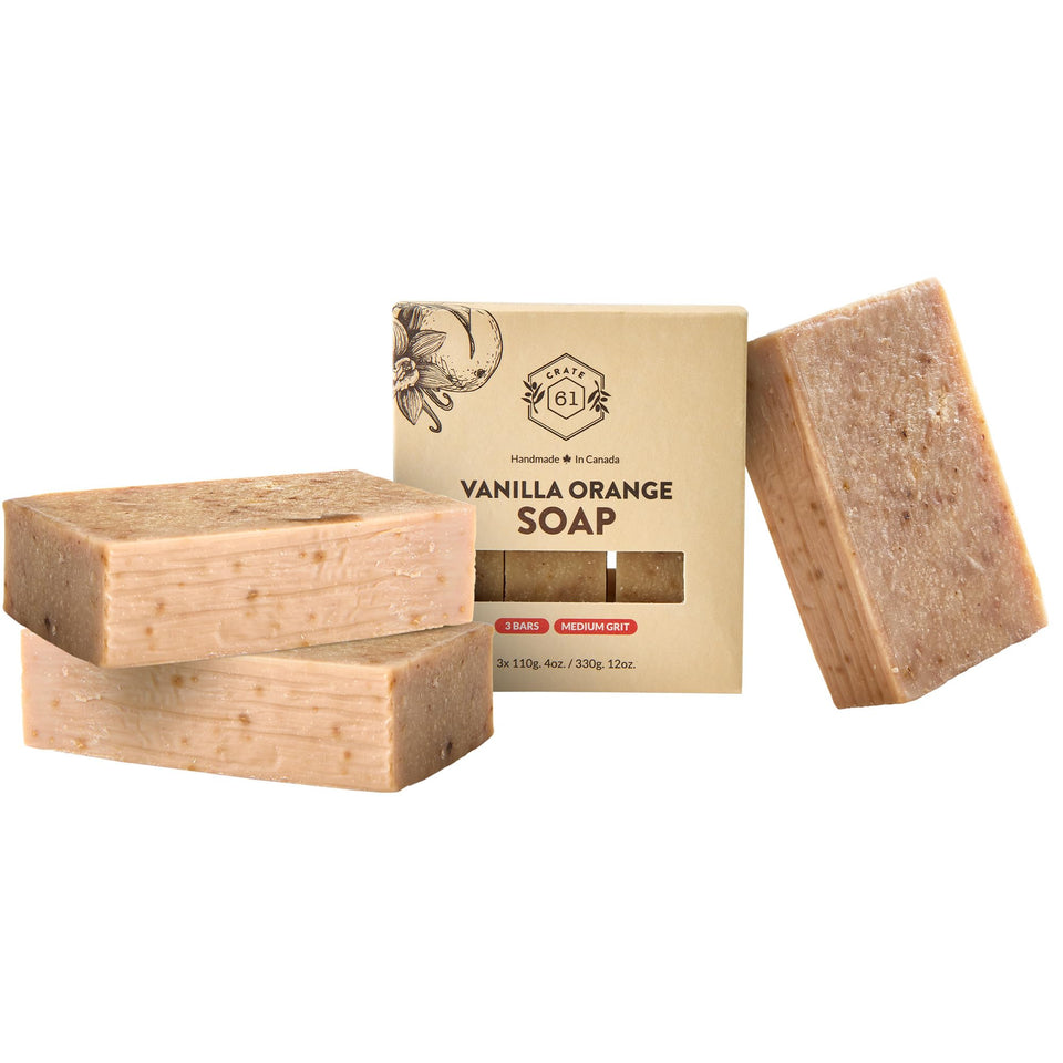 Crate 61 Organics front packaging showing recycled kraft wrap and scent