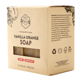 Crate 61 Organics stacked bars highlighting handmade cuts and edges