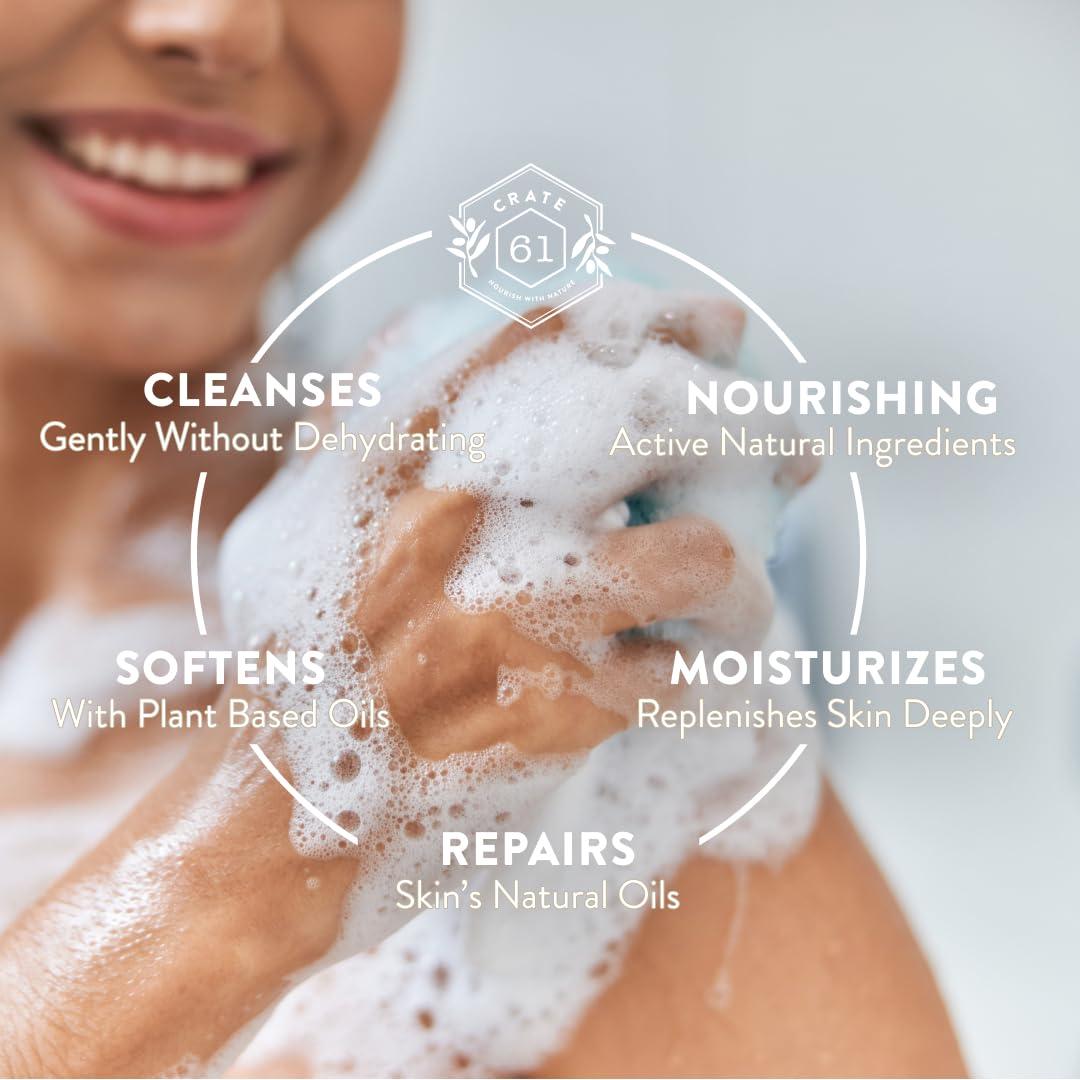 Crate 61 Organics bar in hand demonstrating size and gentle cleanse benefit