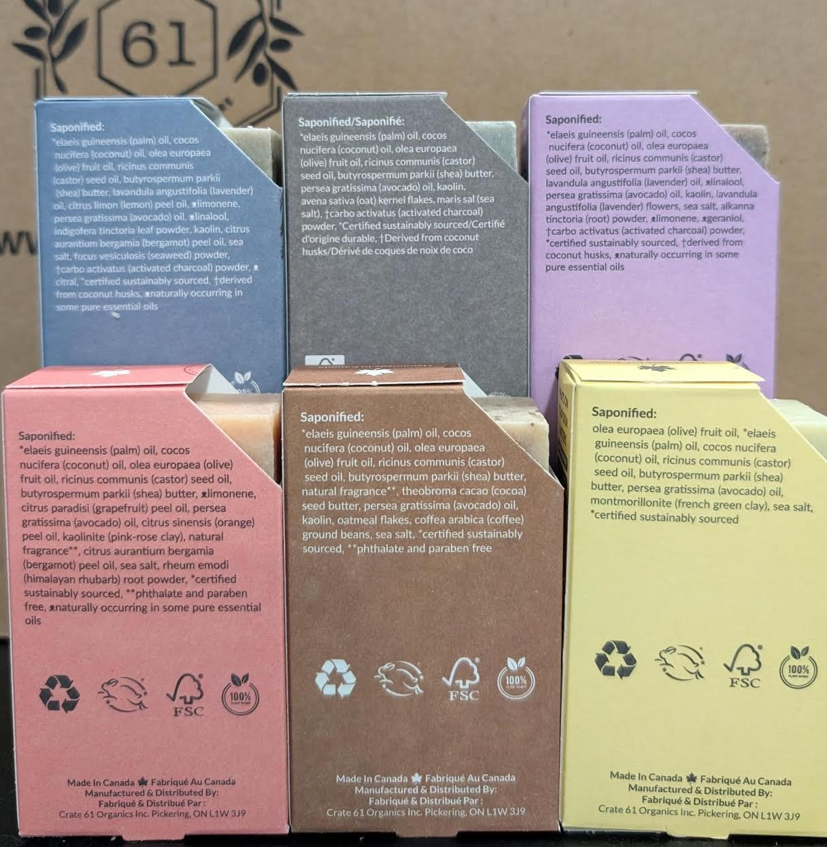Crate 61 Organics recyclable paperboard packaging emphasizing sustainable gifting benefit