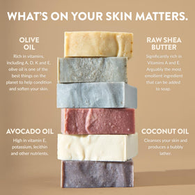 Crate 61 ingredients flatlay with oils showing nourishing plant-based benefit