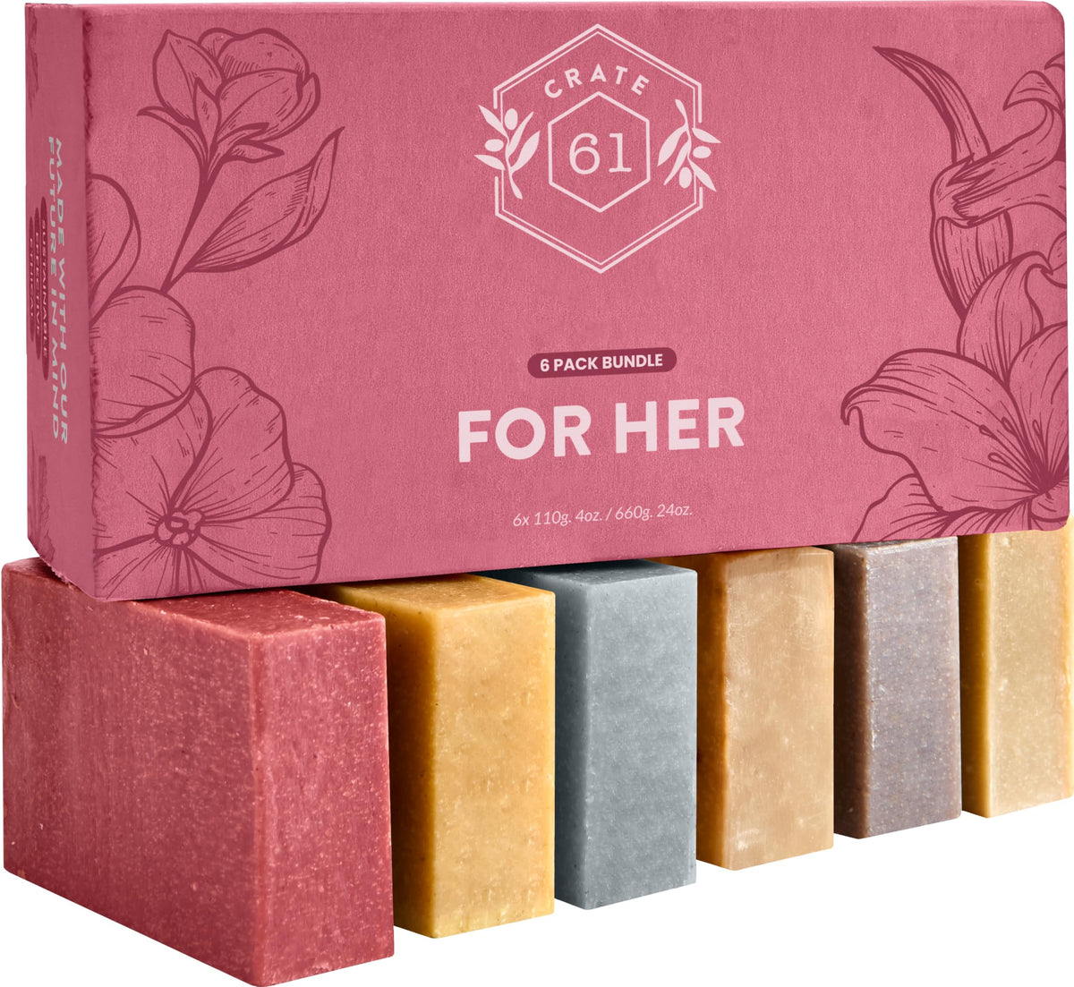 Crate 61 Organics in bathroom display with towel, demonstrates eco-friendly daily use