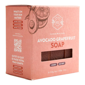 Crate 61 Organics bar top texture close-up highlighting creamy lather potential