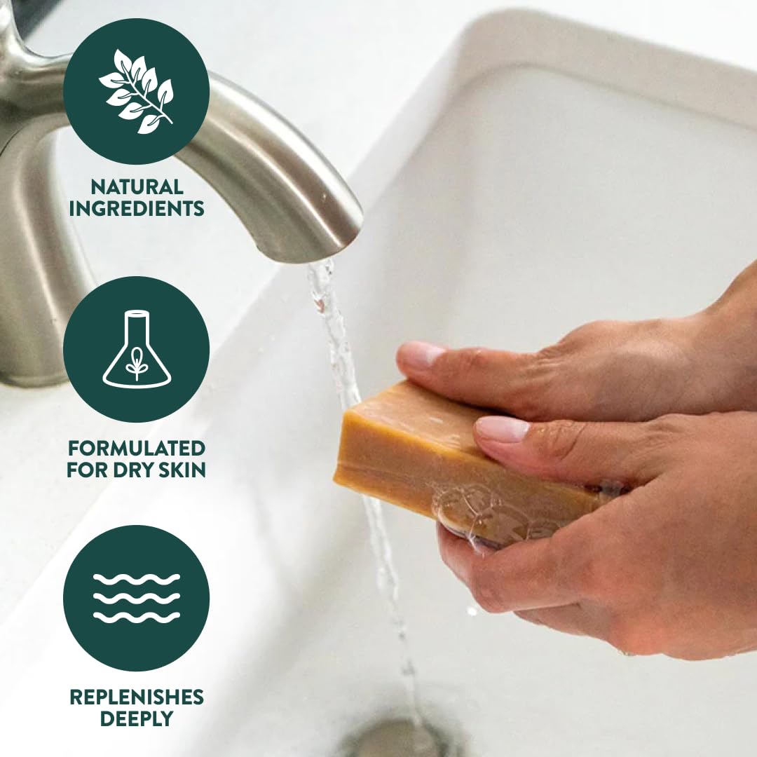Crate 61 Organics soap on bathroom shelf in lifestyle scene conveying daily use appeal benefit