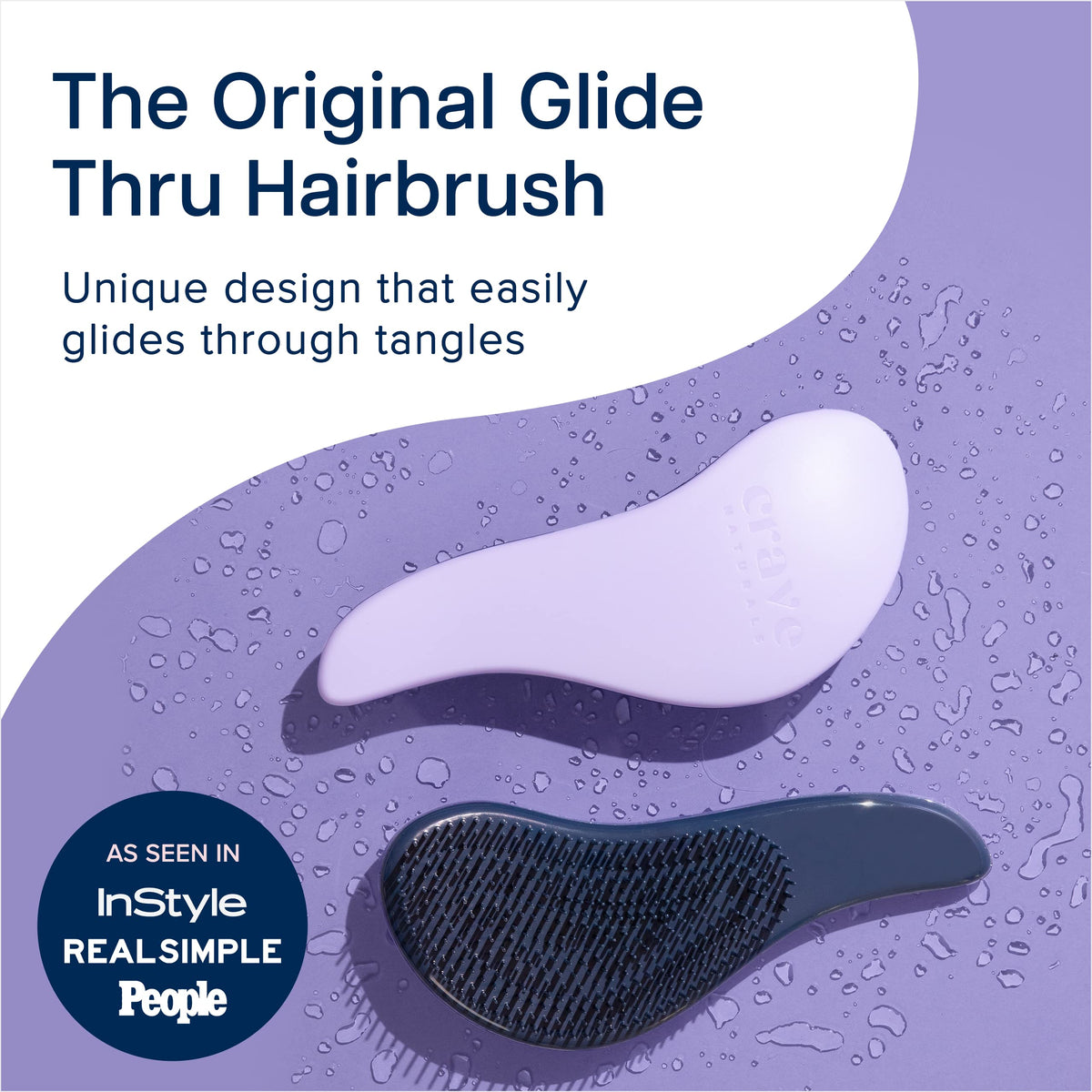Crave Naturals close-up of flexible bristles illustrating durability and gentle detangling