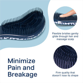Crave Naturals close-up of cone-shaped bristles, detangles without pulling