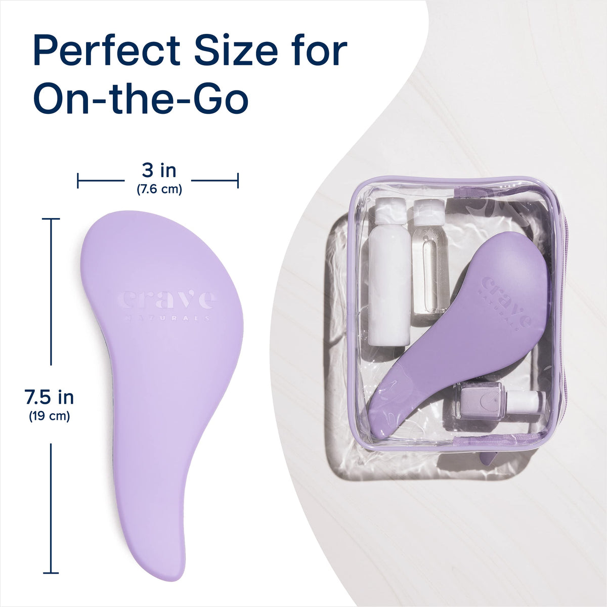 Crave Naturals brush base and handle detail showing sturdy construction and easy cleaning
