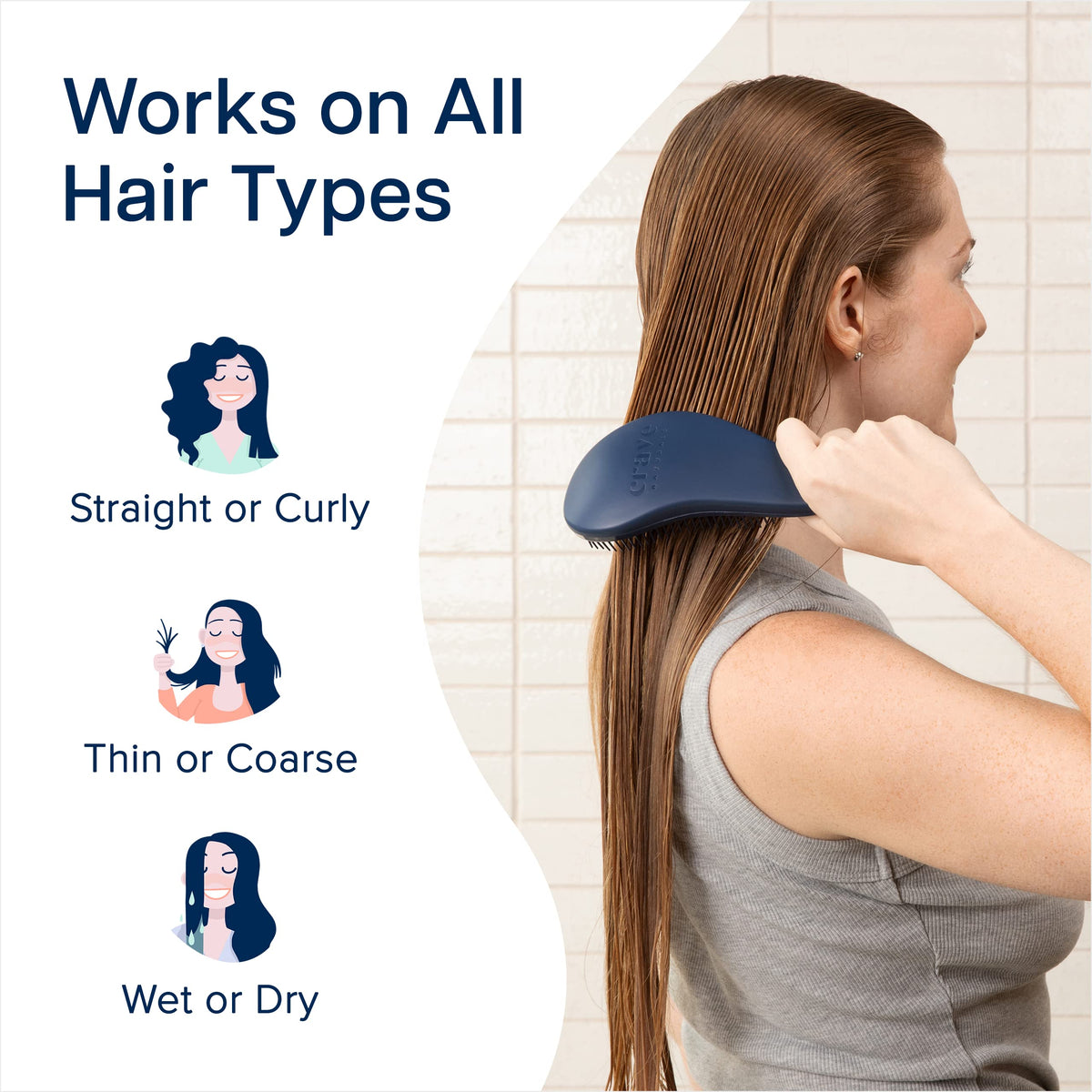 Crave Naturals side profile showing brush thickness and curved handle benefit