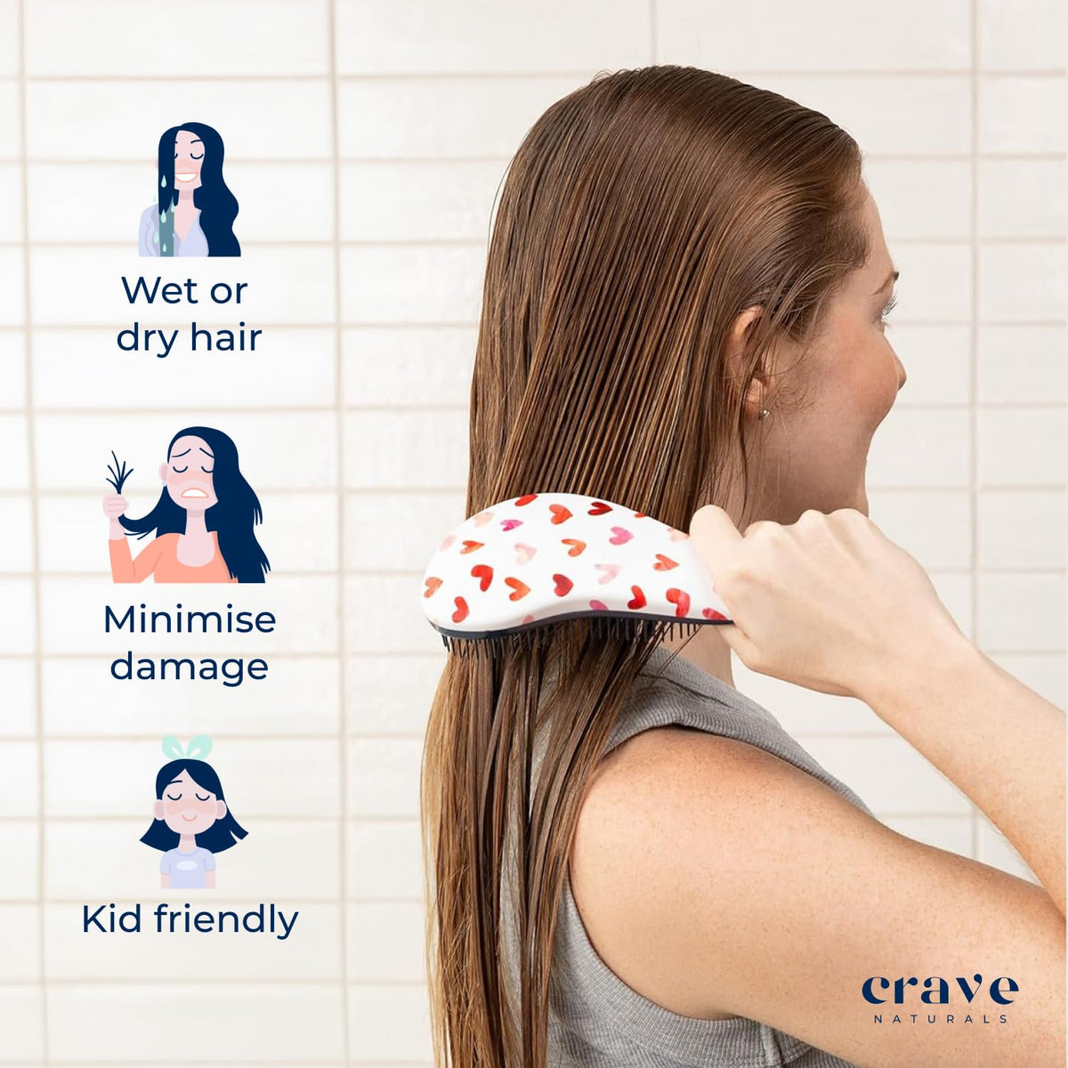 Crave Naturals two brushes side-by-side illustrating the pack of two convenience
