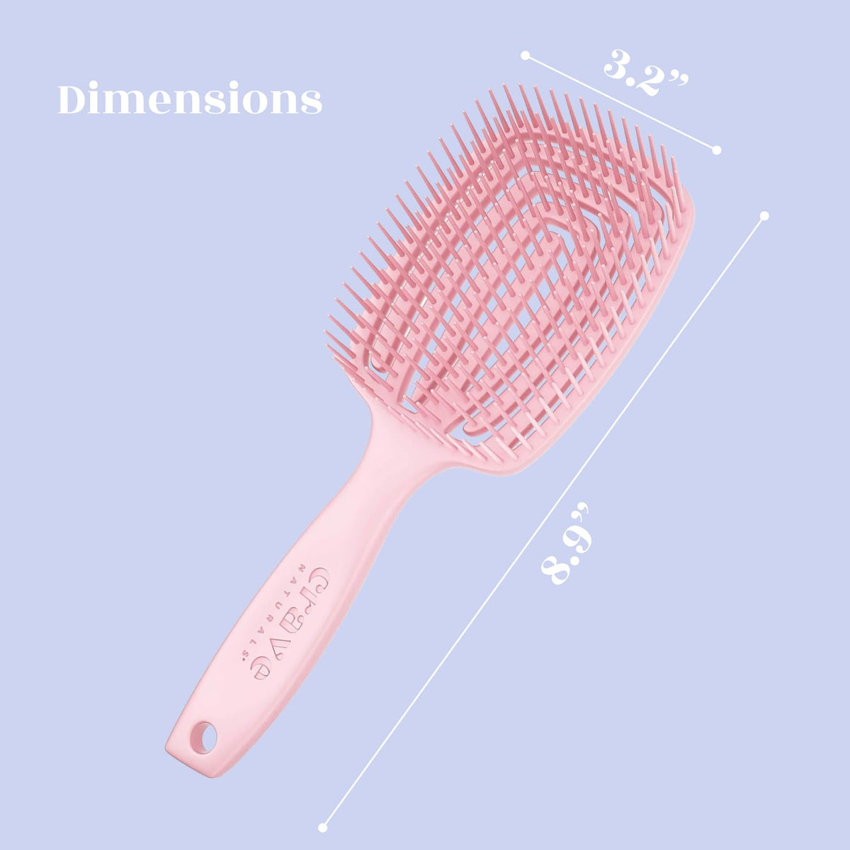 Crave Naturals close-up of rounded bristles showing gentle tips that reduce snagging