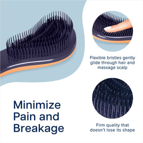 Crave Naturals flexible bristles close-up showing gentle detangling action