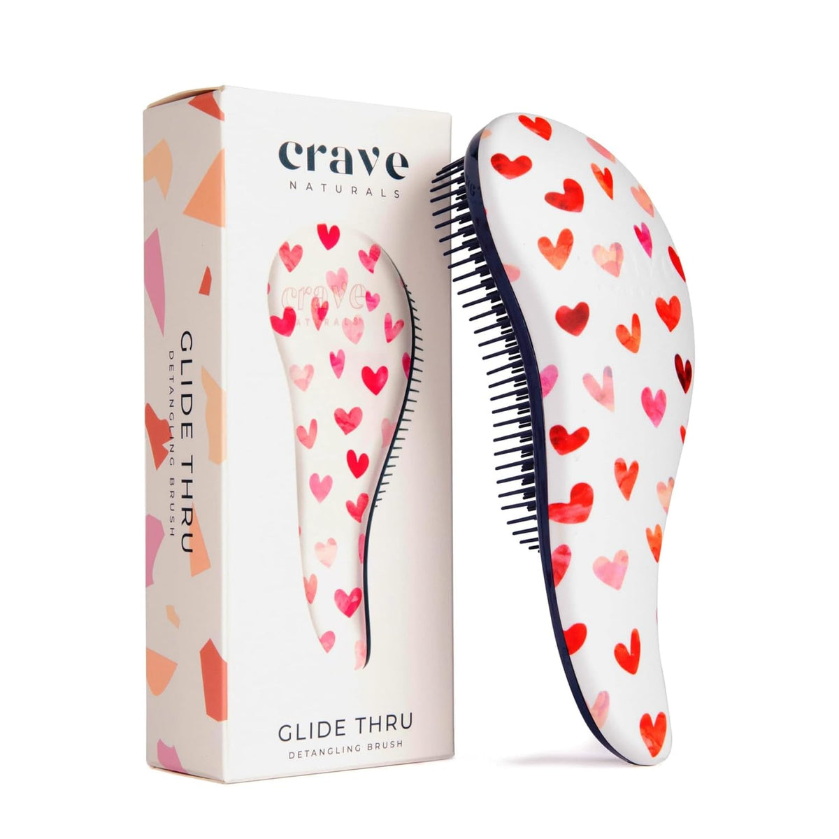 Crave Naturals front packaging showing pink hearts and brush design for easy identification and appeal