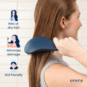 Crave Naturals brush defining curls to preserve bounce and reduce frizz