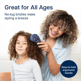 Crave Naturals brush detangling curly hair smoothly without creating frizz