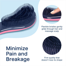Crave Naturals side profile of brush highlighting low-profile, travel-friendly design