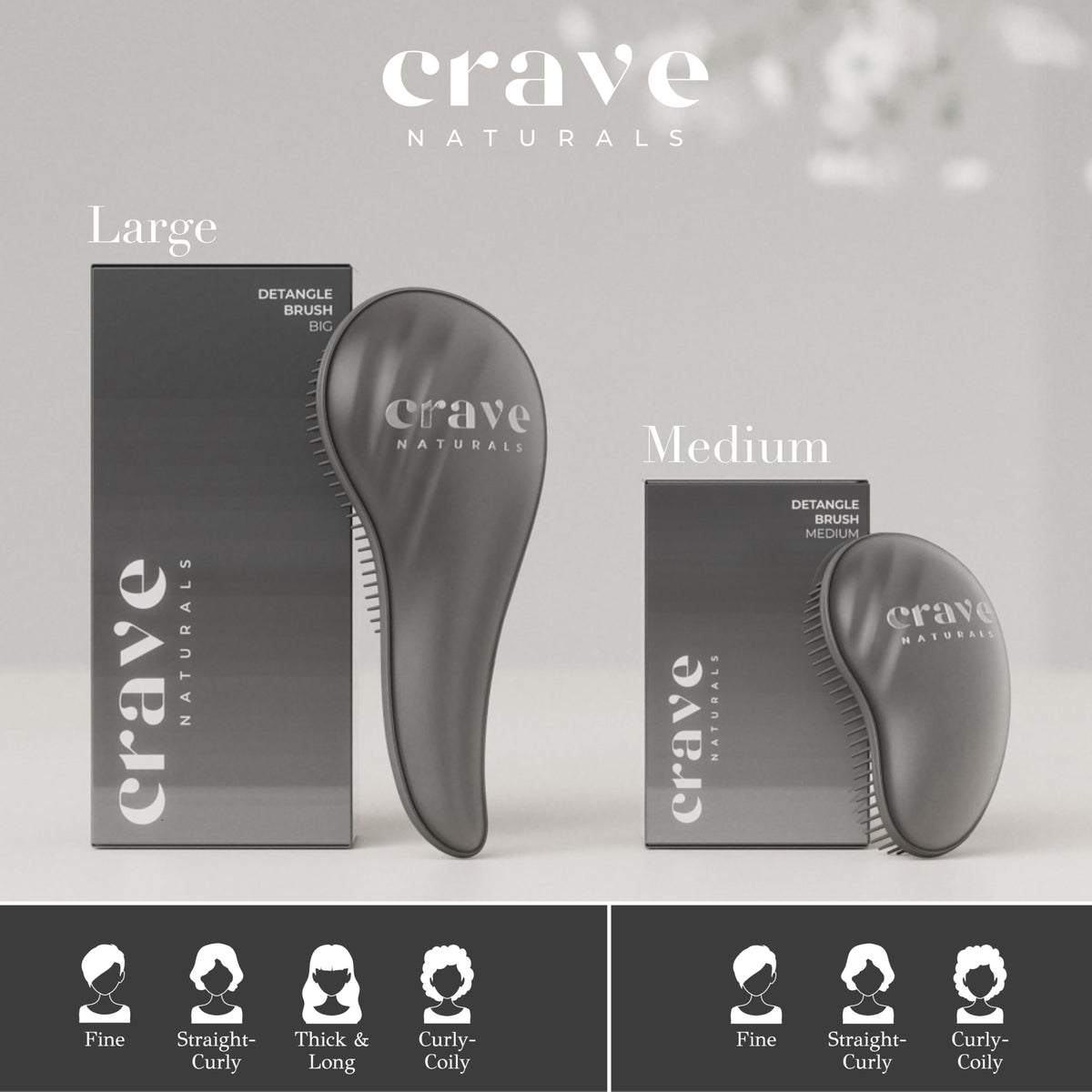 Crave Naturals brush texture and finish displaying durable, easy-clean surface