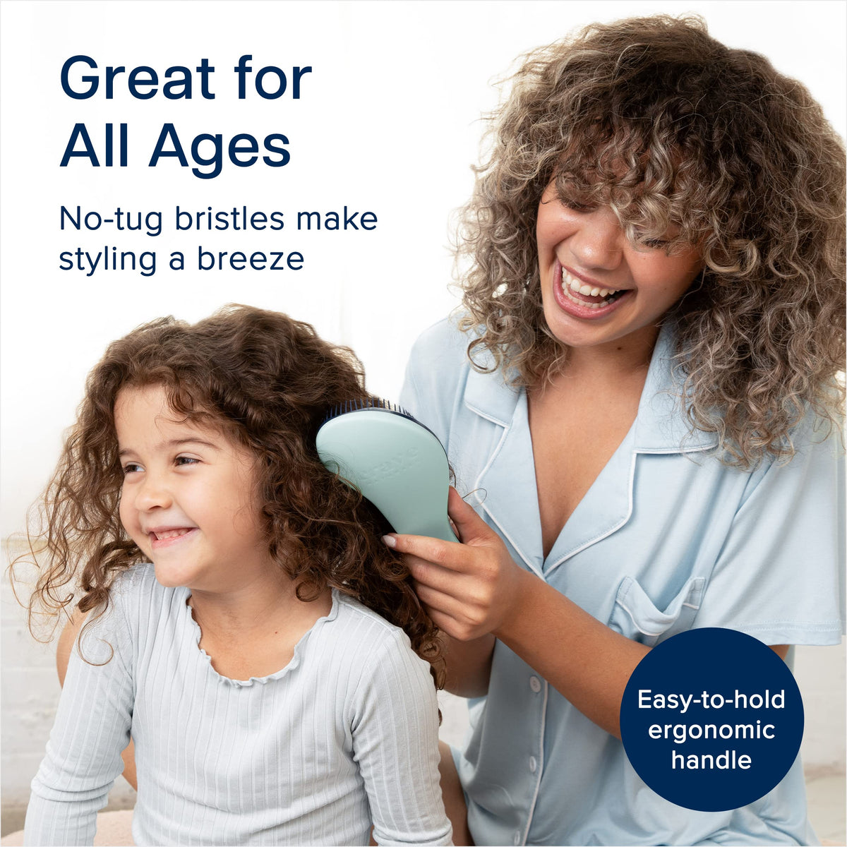 Crave Naturals brushing wet hair, smooth detangling after shower benefit
