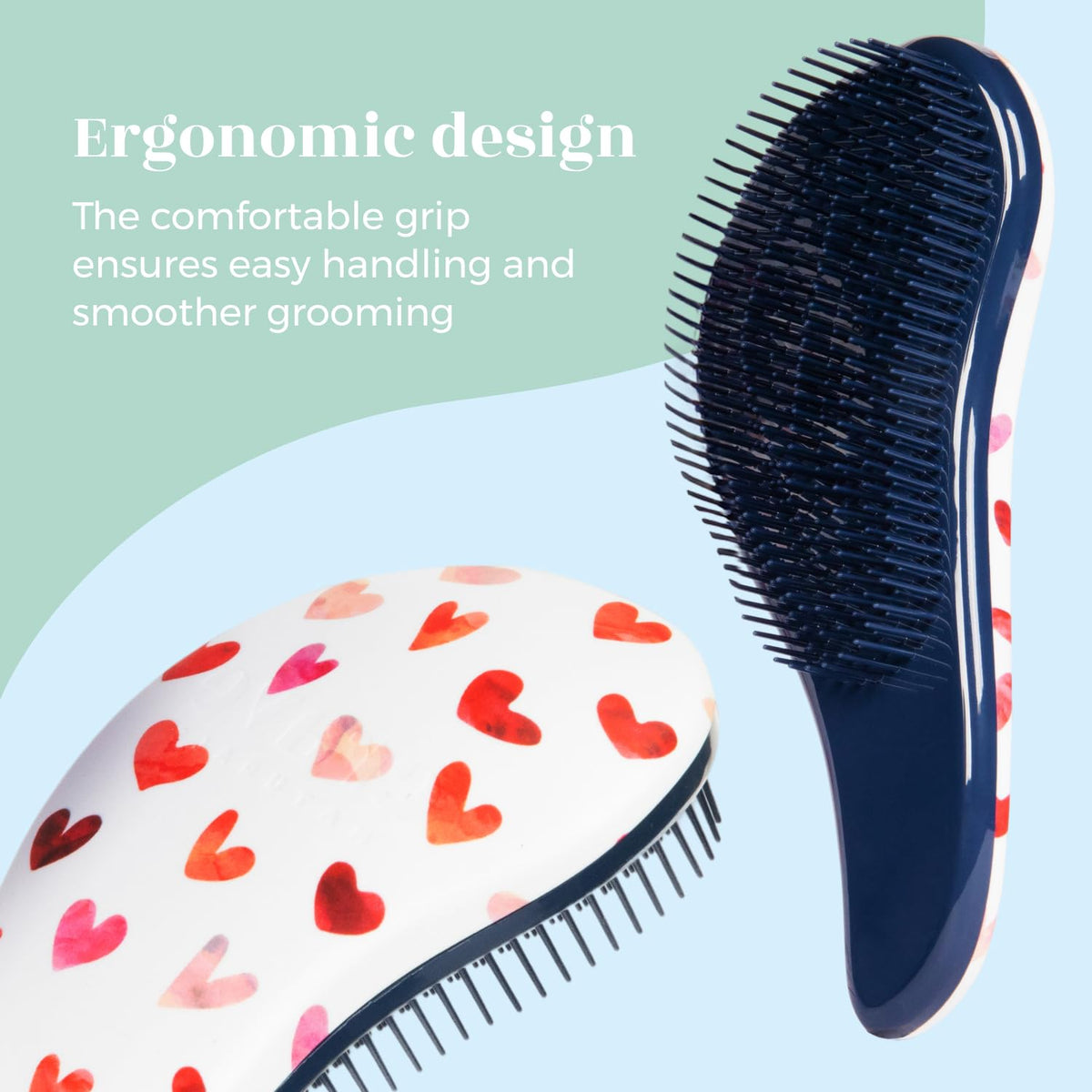 Crave Naturals brushing wet hair demonstrating smooth glide and reduced pulling after shower