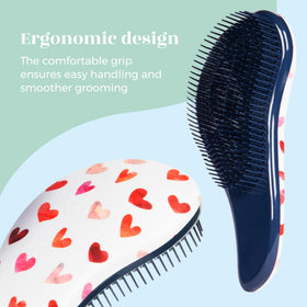 Crave Naturals brushing wet hair demonstrating smooth glide and reduced pulling after shower
