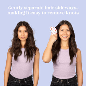 Crave Naturals brushing extensions and wig fibers showing safe detangling without damage