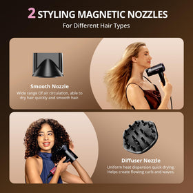 CrazyMar diffuser attached drying curly hair for enhanced curl definition and reduced frizz
