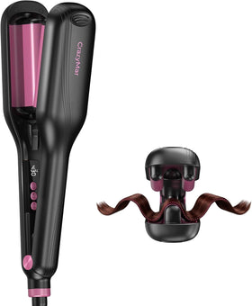 CrazyMar front view of curling iron showing sleek design and easy grip benefit