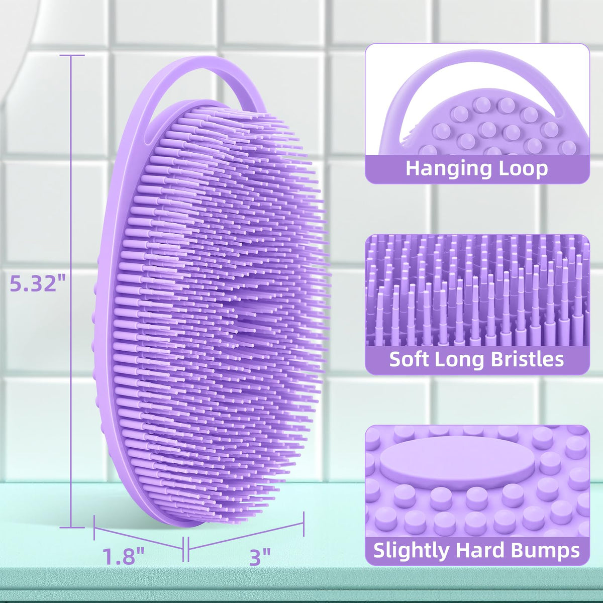 CrazyTerra scrubber held in hand to show size and easy grip for use