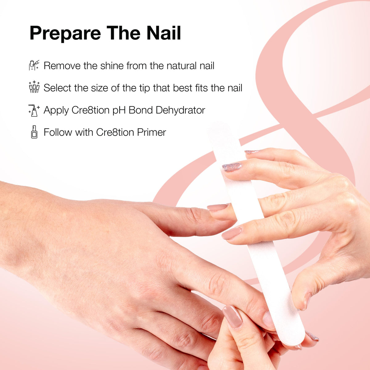Cre8tion gel being applied with brush showing precise application benefit