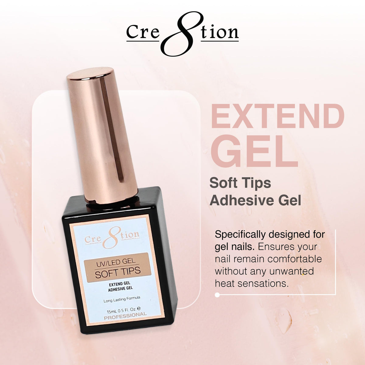 Cre8tion gel texture close-up illustrating smooth consistency and easy control
