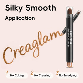 Creaglam swatches on skin showing true color payoff and buildability