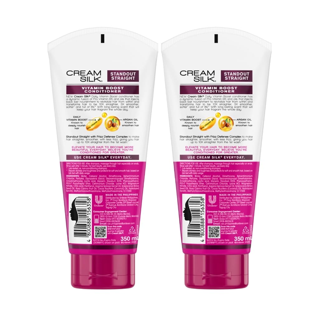 Cream Silk conditioner texture being poured showing smoothness benefit