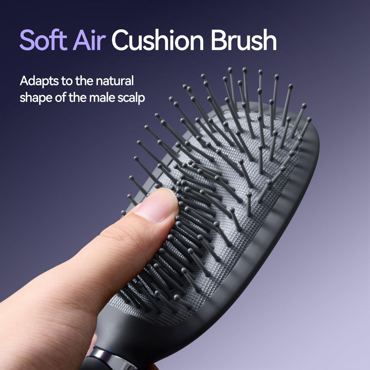 Creative Art ball-tipped bristles close-up for gentle detangling and scalp comfort