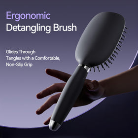 Creative Art brush in hand showing size for easy travel and everyday use