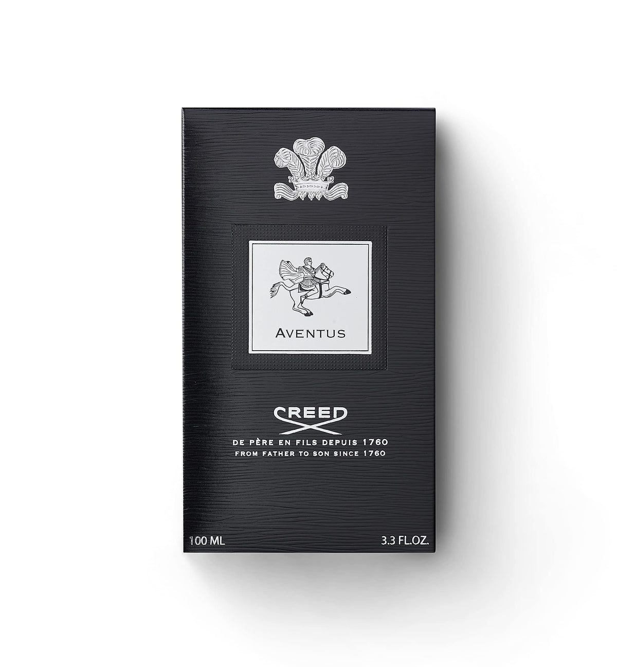 Creed Aventus box and cap displayed together benefit: elegant gift-ready packaging