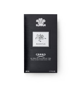 Creed Aventus packaging box highlighting premium presentation and gifting appeal