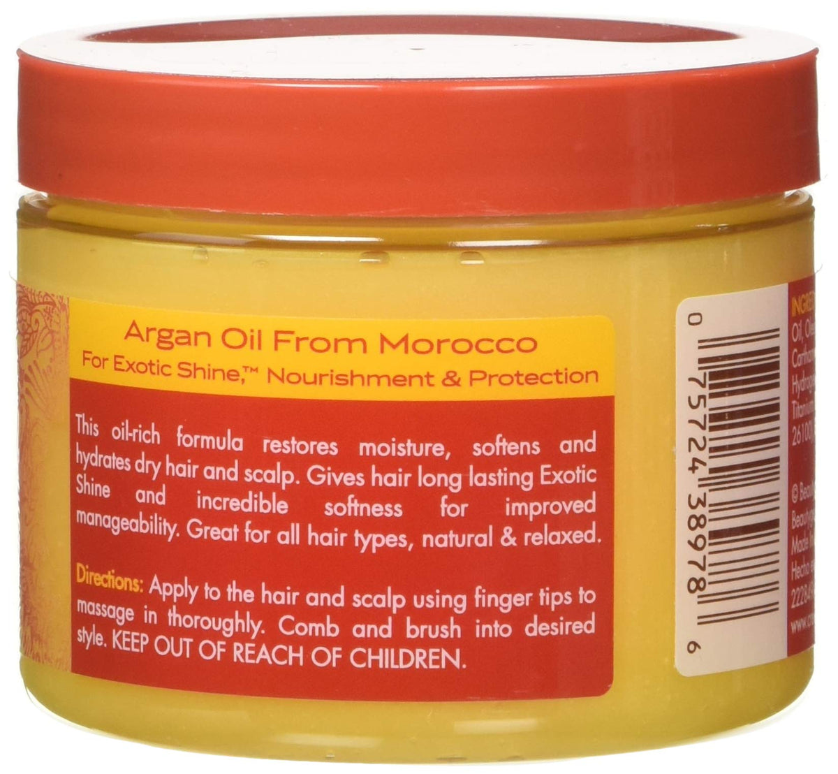 Creme of Nature applied to hair demonstrating hydrated scalp and softer strands