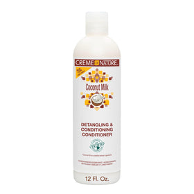Creme of Nature front packaging showing 12 oz bottle and benefits