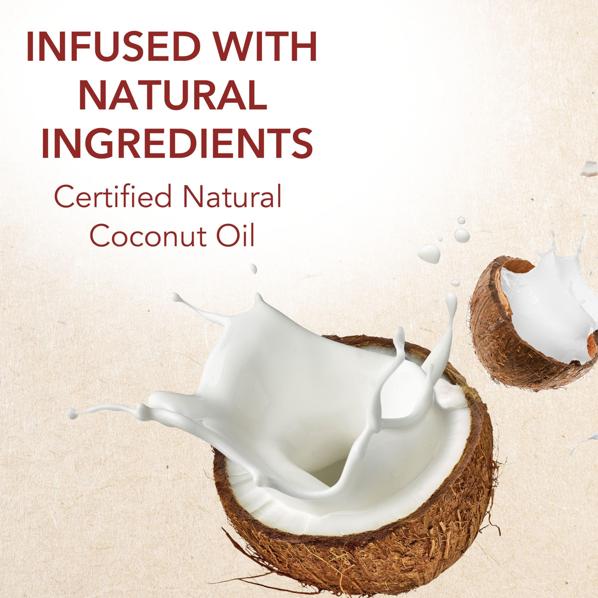 Creme of Nature bottle held in hand for size and portability benefit