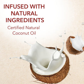 Creme of Nature bottle held in hand for size and portability benefit