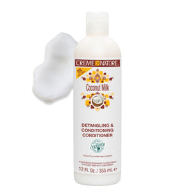 Creme of Nature pump action close-up demonstrating easy dispensing benefit