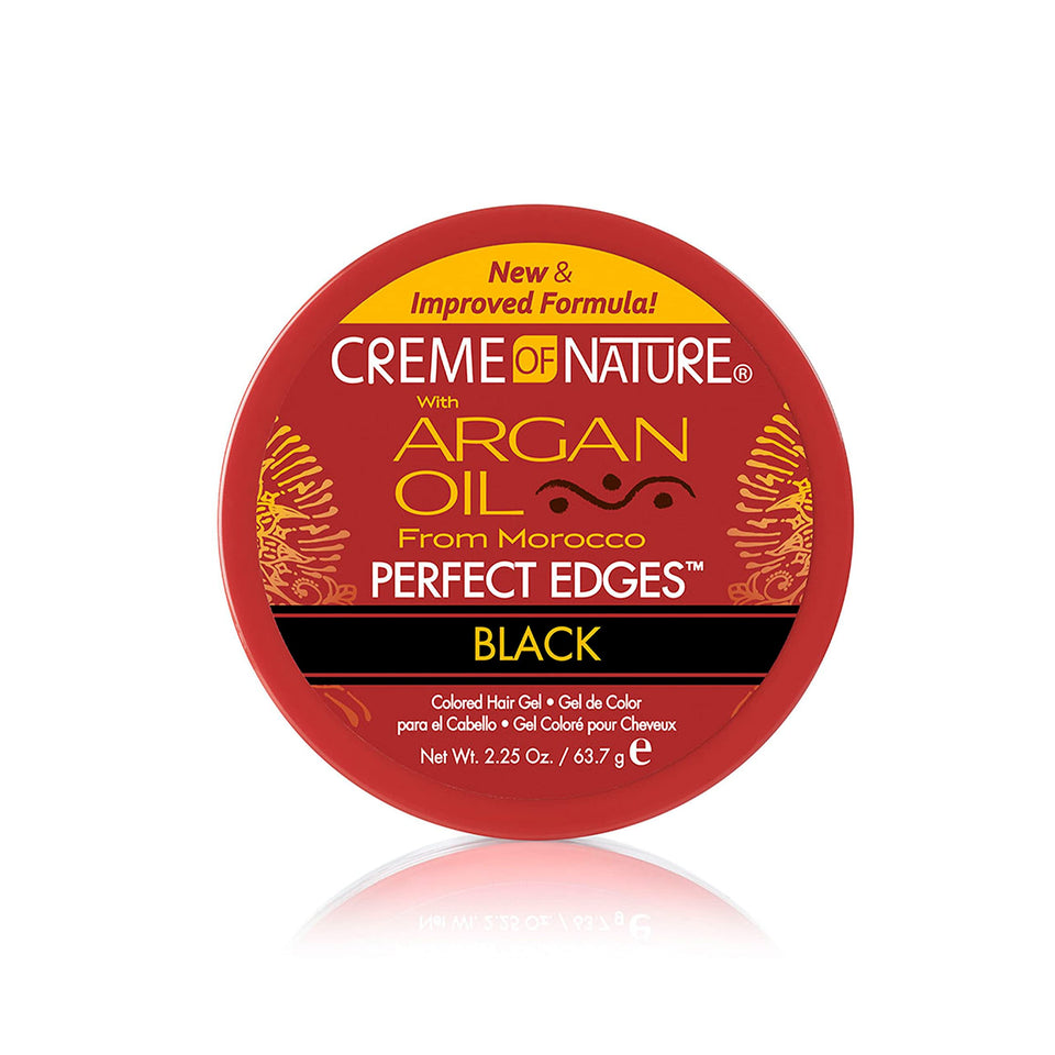 Creme of Nature front jar view showing product label and size benefit