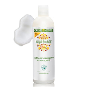 Creme of Nature creamy conditioner texture highlighting hydrating slip