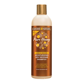 Creme of Nature bottle front view showing hydrating honey blend and benefits