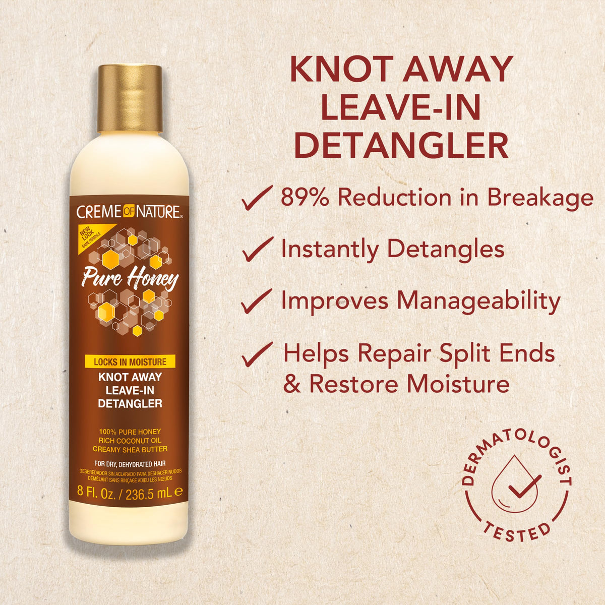 Creme of Nature honey coconut and shea butter ingredients highlighting nourishment