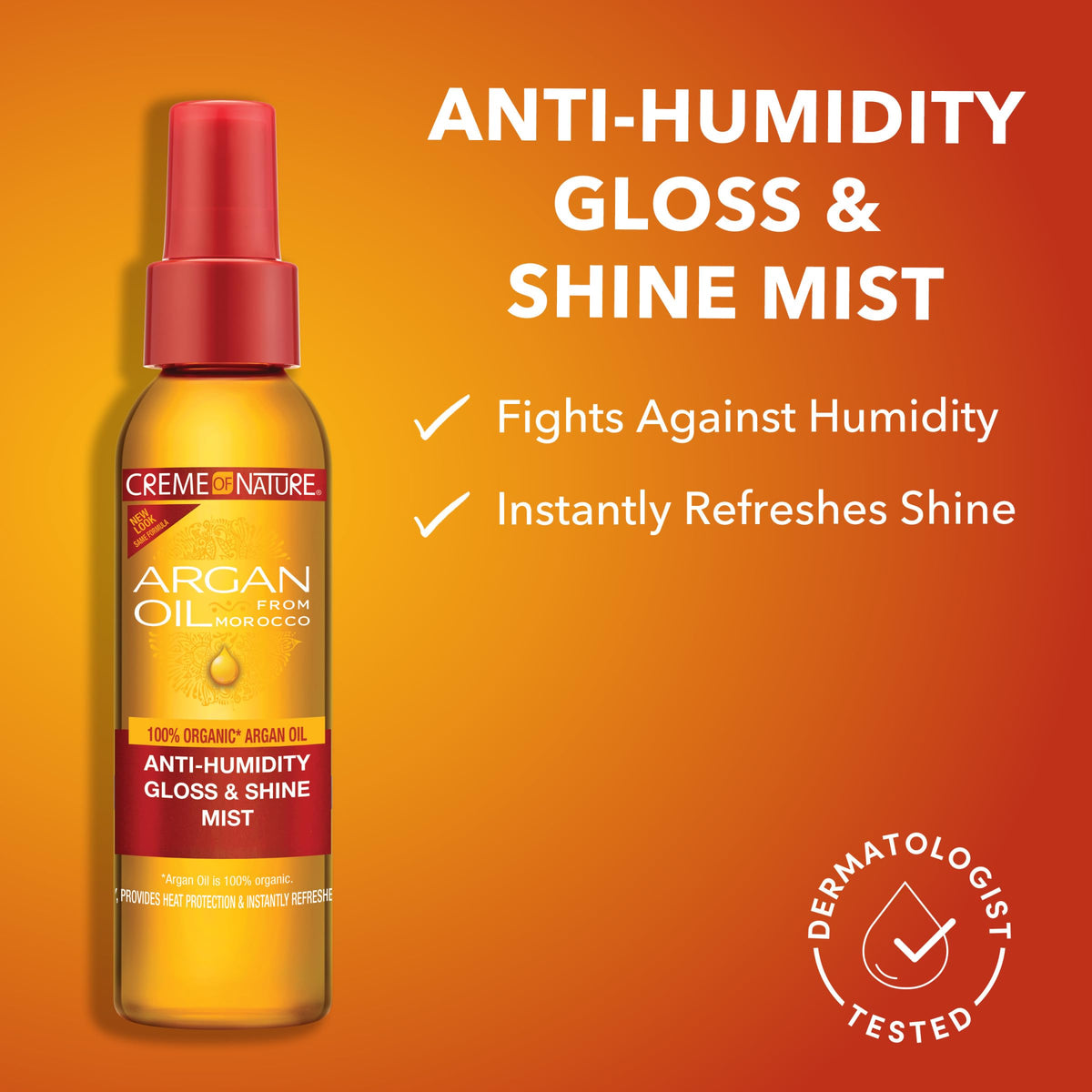 Creme of Nature mist on curly hair texture adding smooth shine