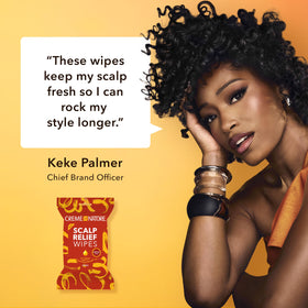 Creme of Nature wipes beside braided hairstyle preserving style