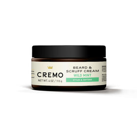 Cremo application on scruff showing product use to reduce itch and tame hairs