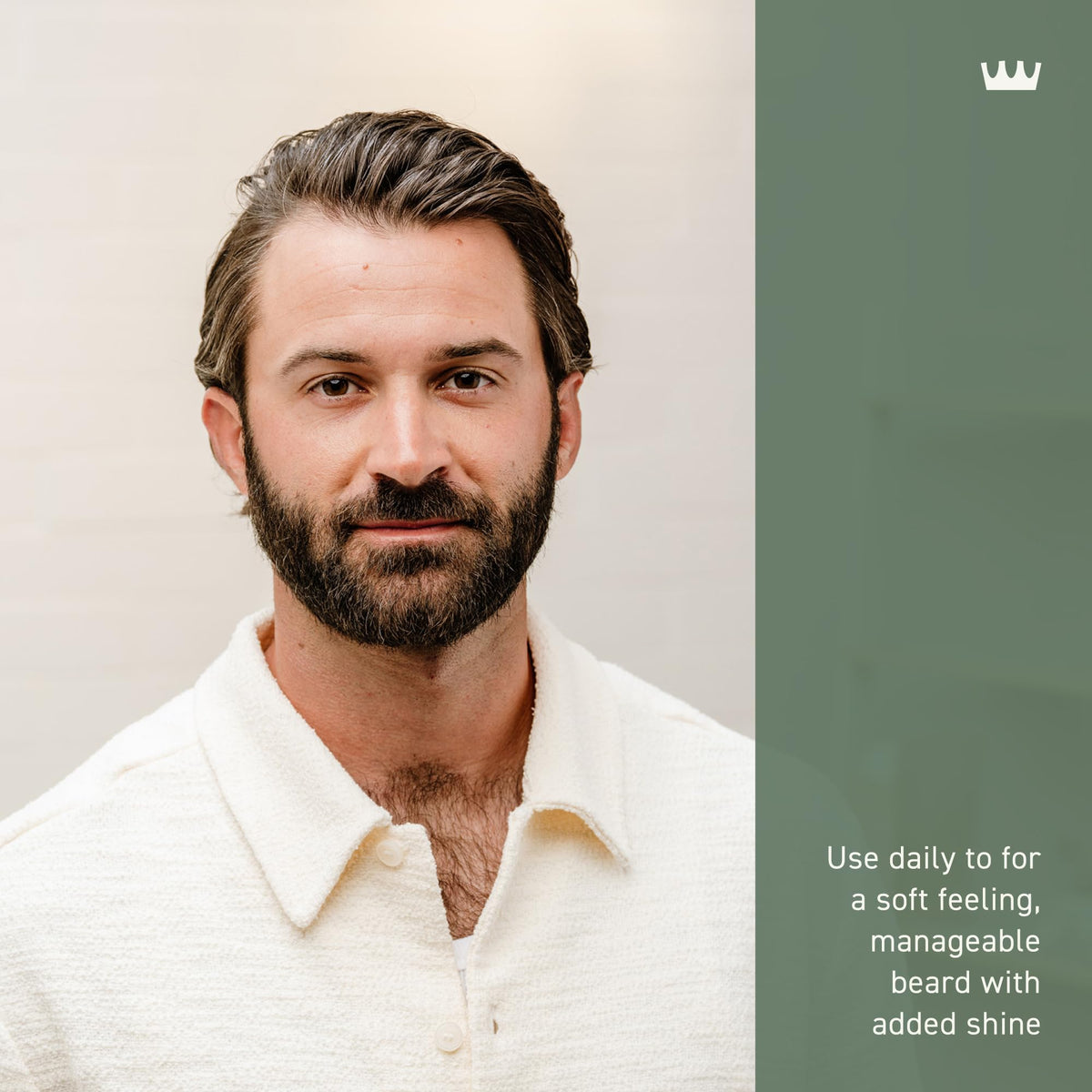 Cremo beard oil cedar forest dropper dispensing oil, highlighting smooth texture for quick absorption