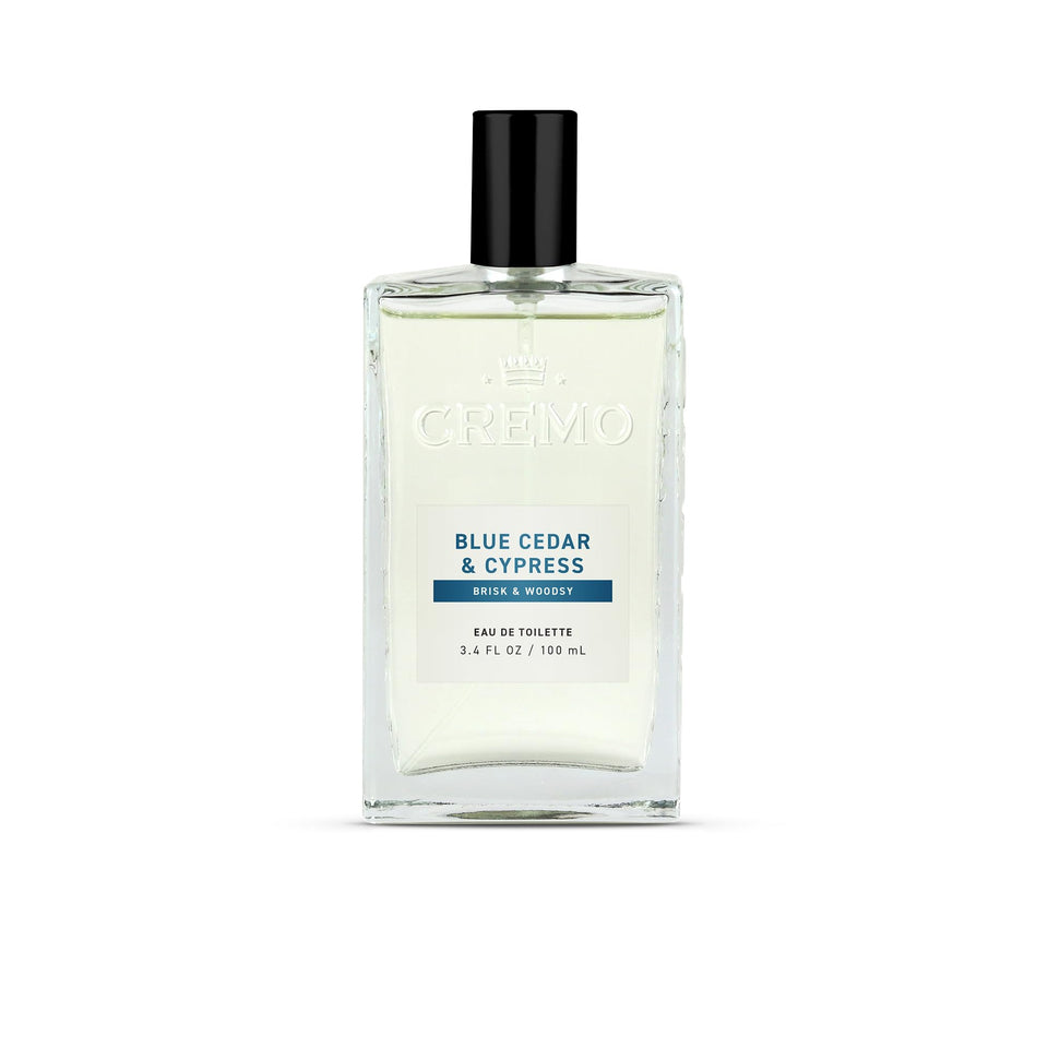 Cremo front bottle view showing label and elegant design for confident wear
