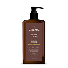 Cremo front pump bottle showing label and convenient dispenser benefit